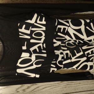 Black sheer, long sleeve shirt